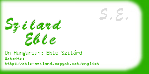 szilard eble business card
