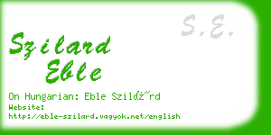 szilard eble business card